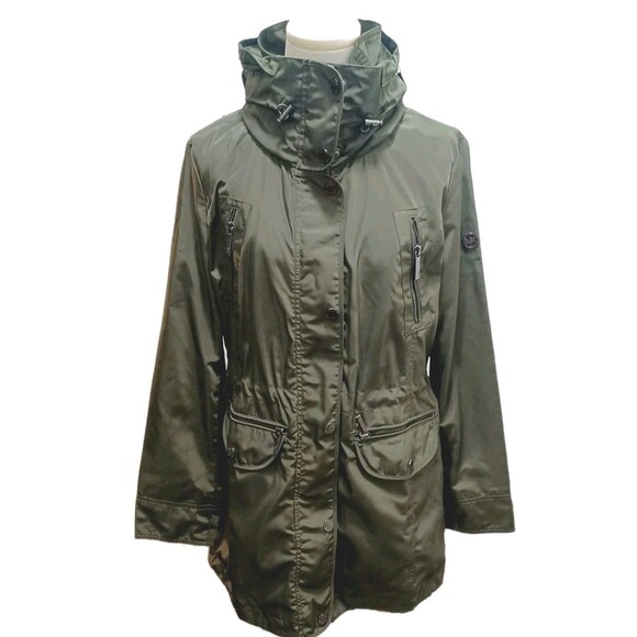 Michael Kors Hooded Anorak, Green Water Resistant Women's Jacket size M - Picture 2 of 14